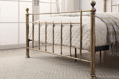 Harpenden Brushed Gold Metal Bed
