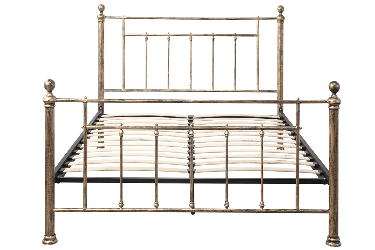 Harpenden Brushed Gold Metal Bed