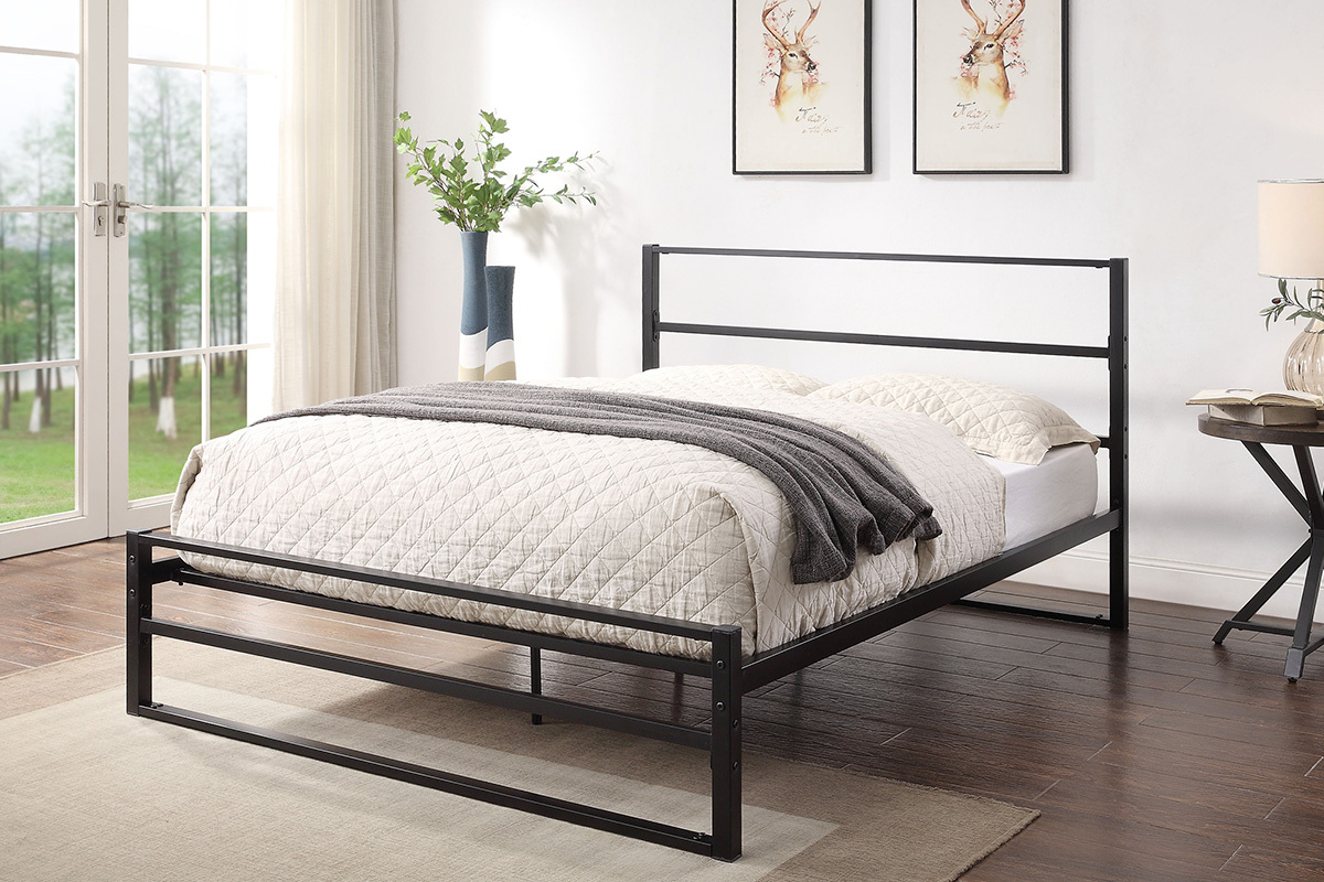 Hartfield Black Metal Bed