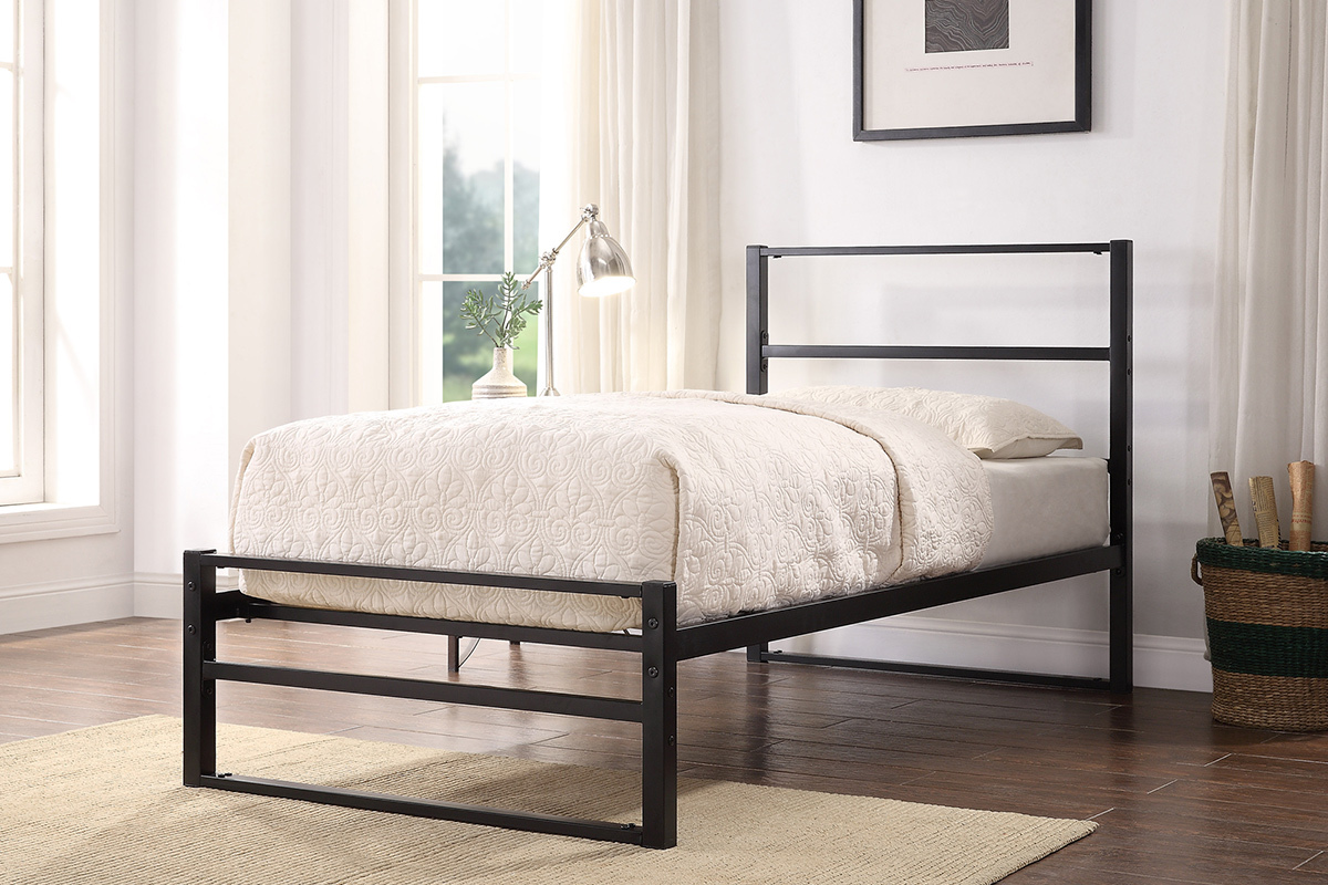 Hartfield Black Metal Bed