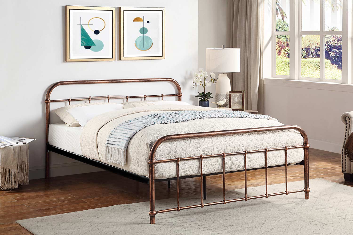 Henley Copper Metal Bed