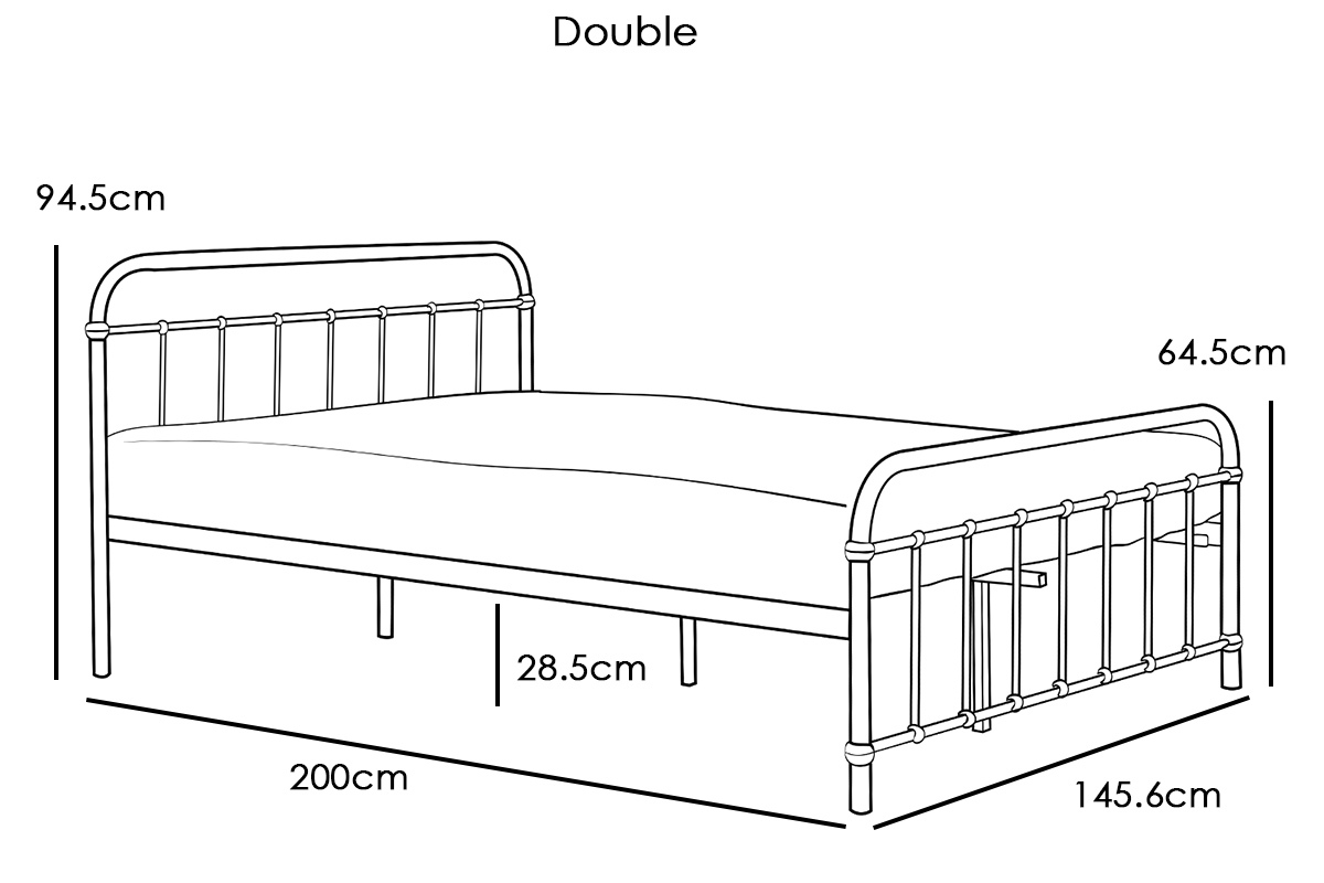 Henley Victorian White Metal Bed