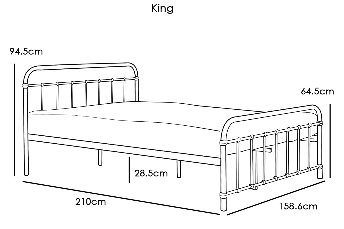 Henley Victorian Black Metal Bed