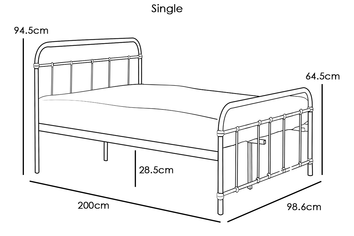 Henley Victorian Black Metal Bed