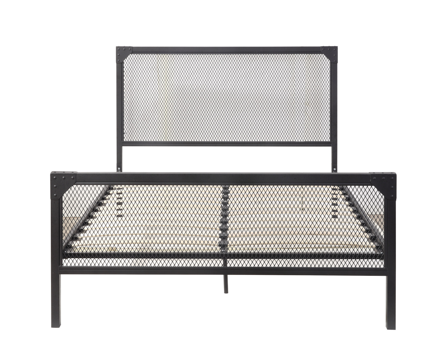 Weybridge Modern Industrial Black Metal Bed Frame