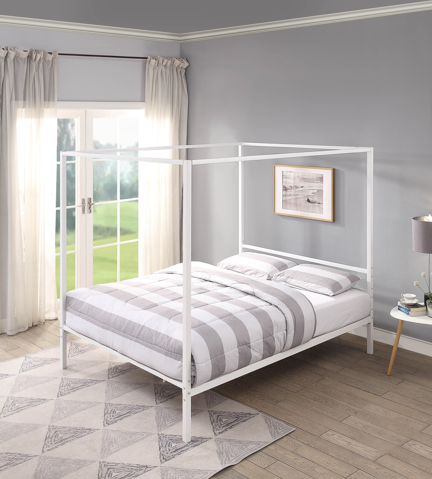 Chalfont Four Poster White Metal Bed