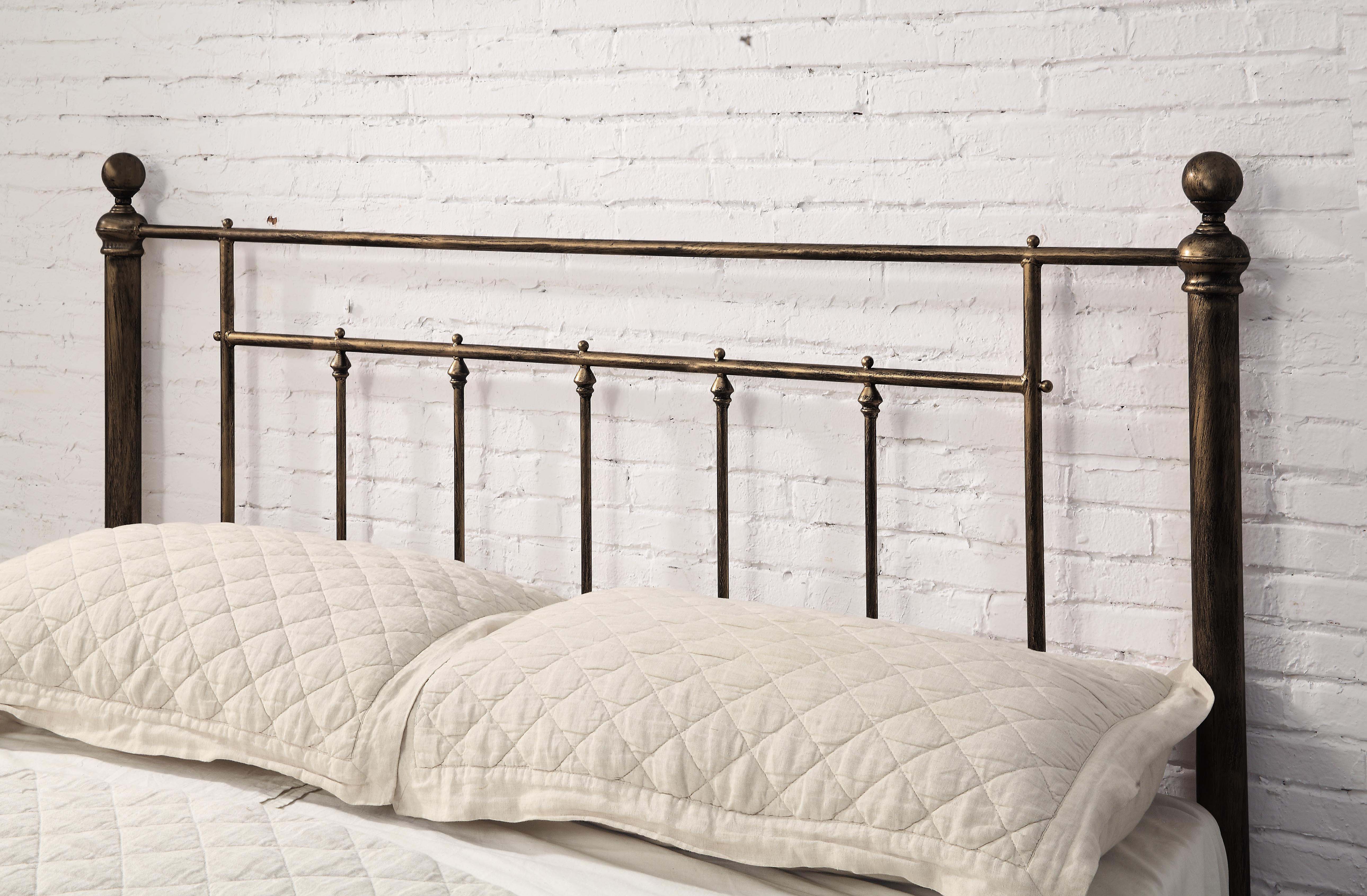Harpenden Brushed Gold Metal Bed
