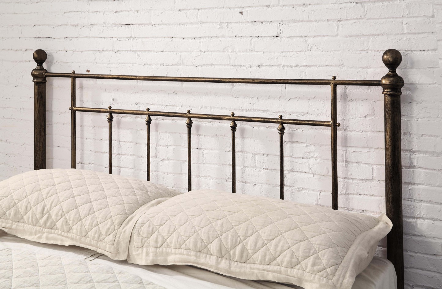 Harpenden Brushed Gold Metal Bed