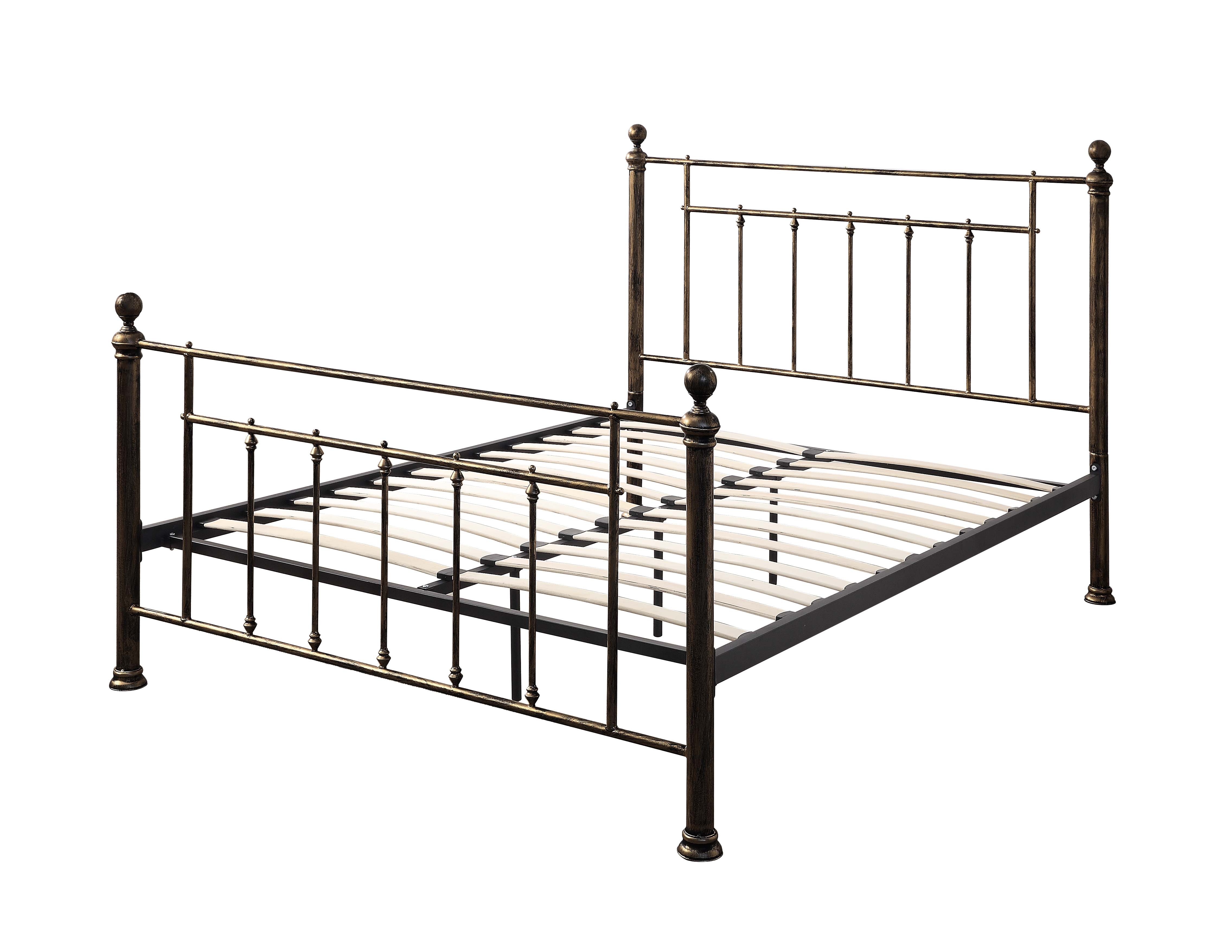 Harpenden Brushed Gold Metal Bed