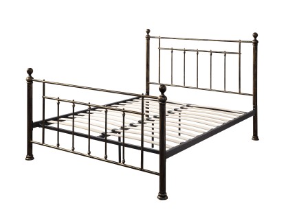 Harpenden Brushed Gold Metal Bed