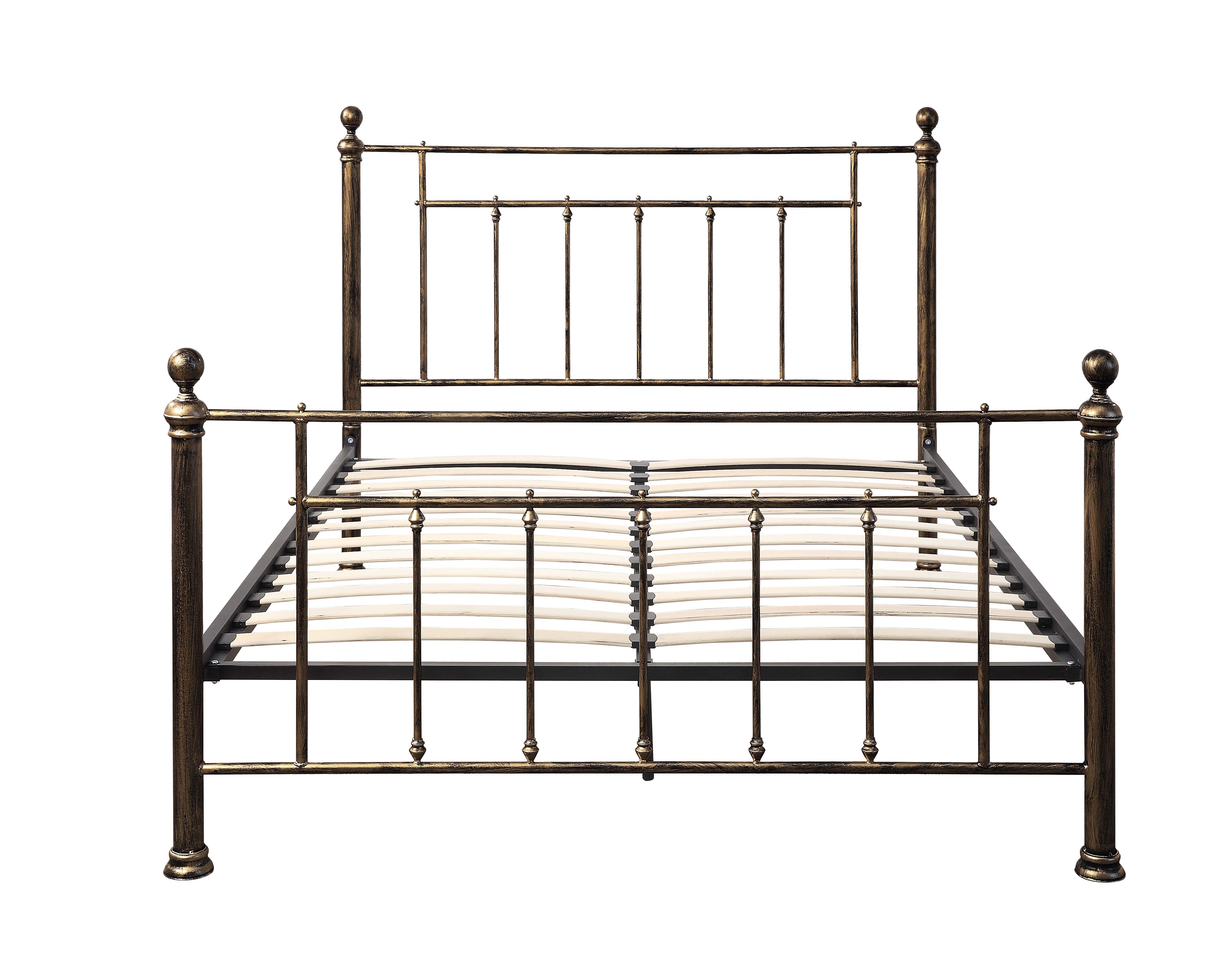 Harpenden Brushed Gold Metal Bed