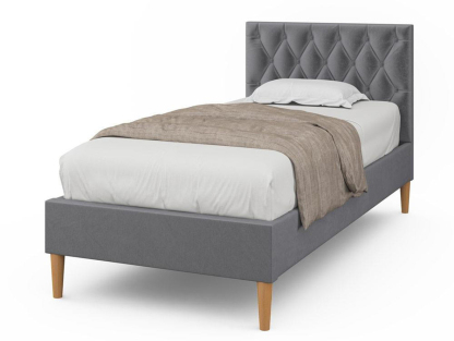 Hilton Grey Velvet Bed