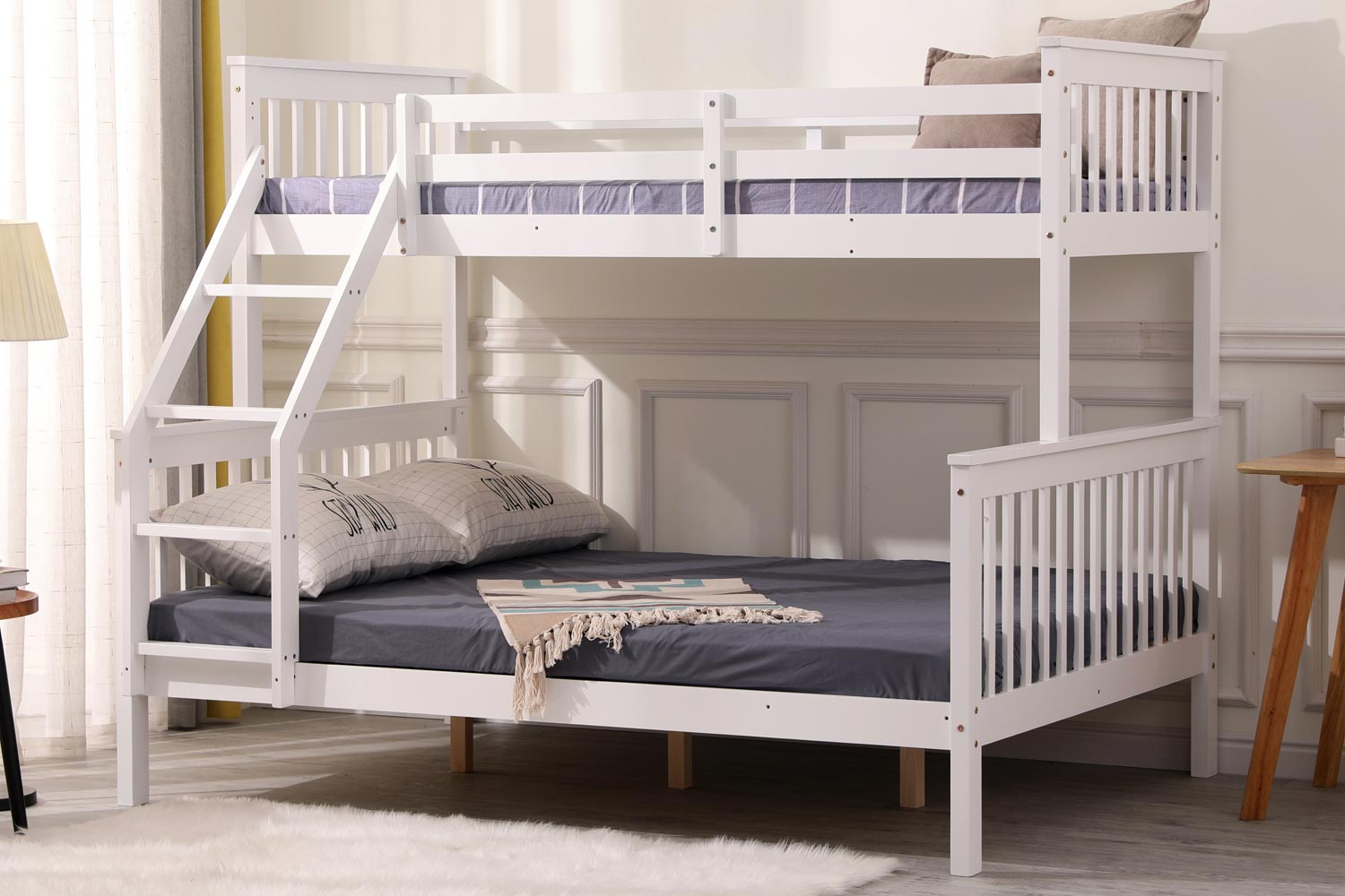 Indie Kids Bunk Bed Triple Sleeper White