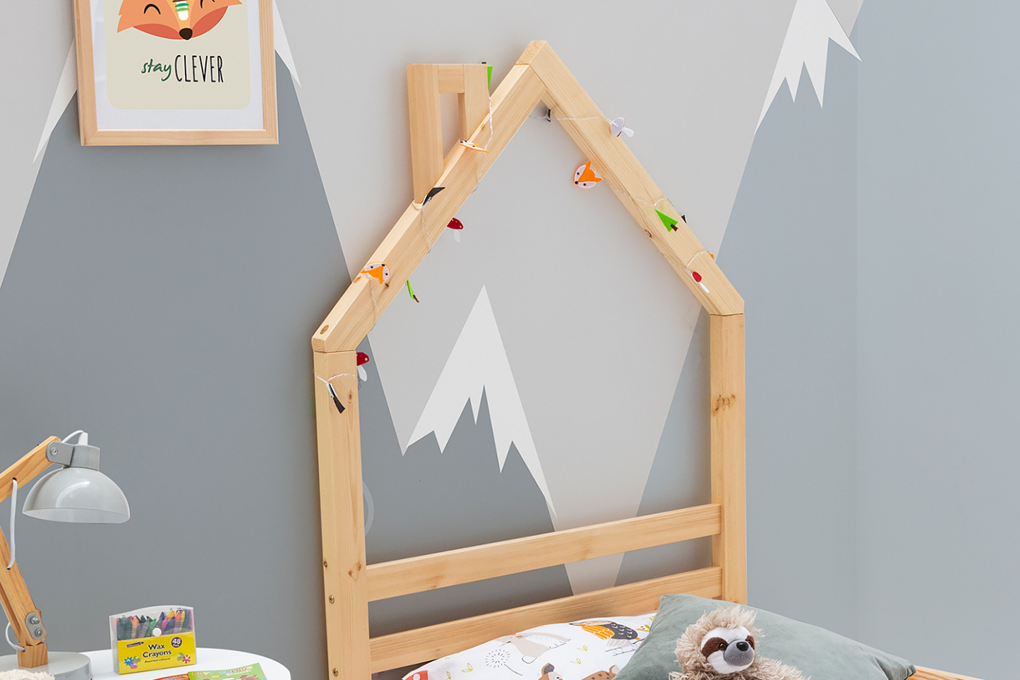 Juni Kids Pine Wooden House Bed