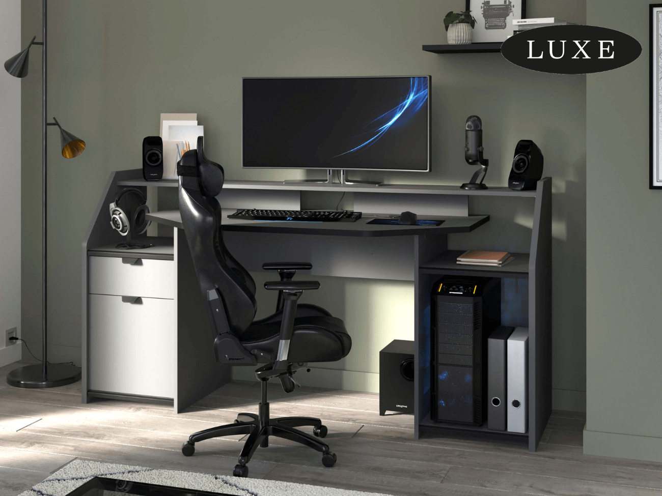 Large Set Up LED Gaming Desk