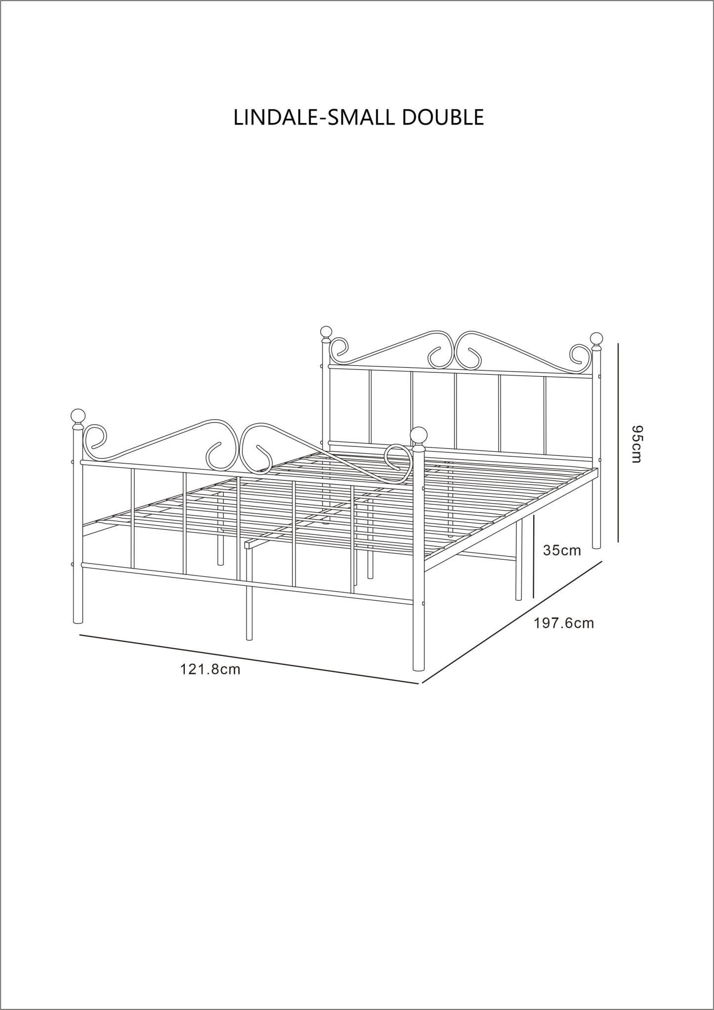 Lindale Vintage Black Metal Bed Frame