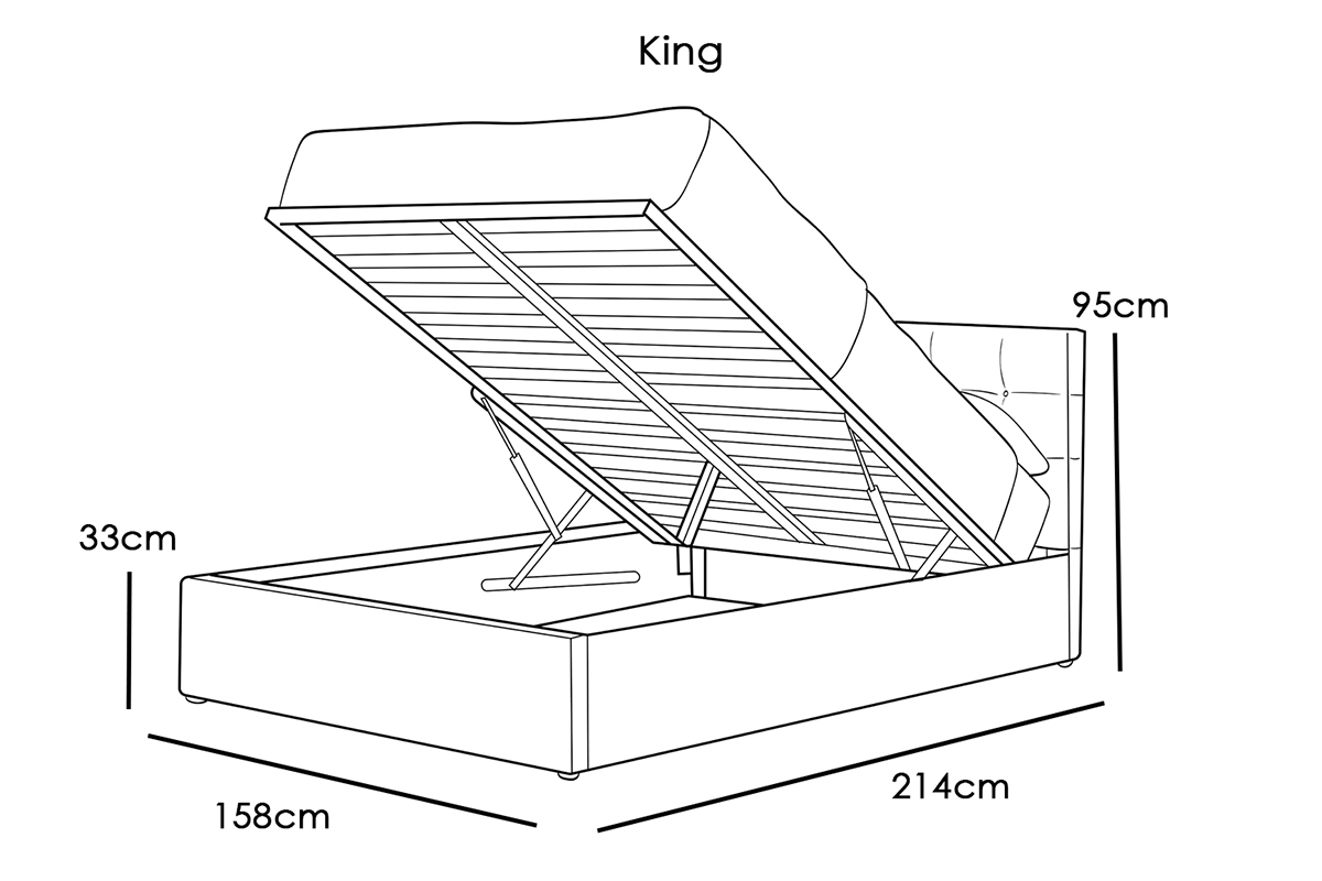 Lowther Grey Velvet Ottoman Storage Bed