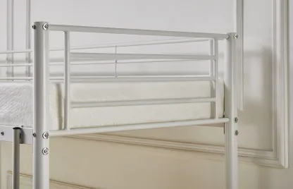 Newby Industrial White Metal Bunk Bed