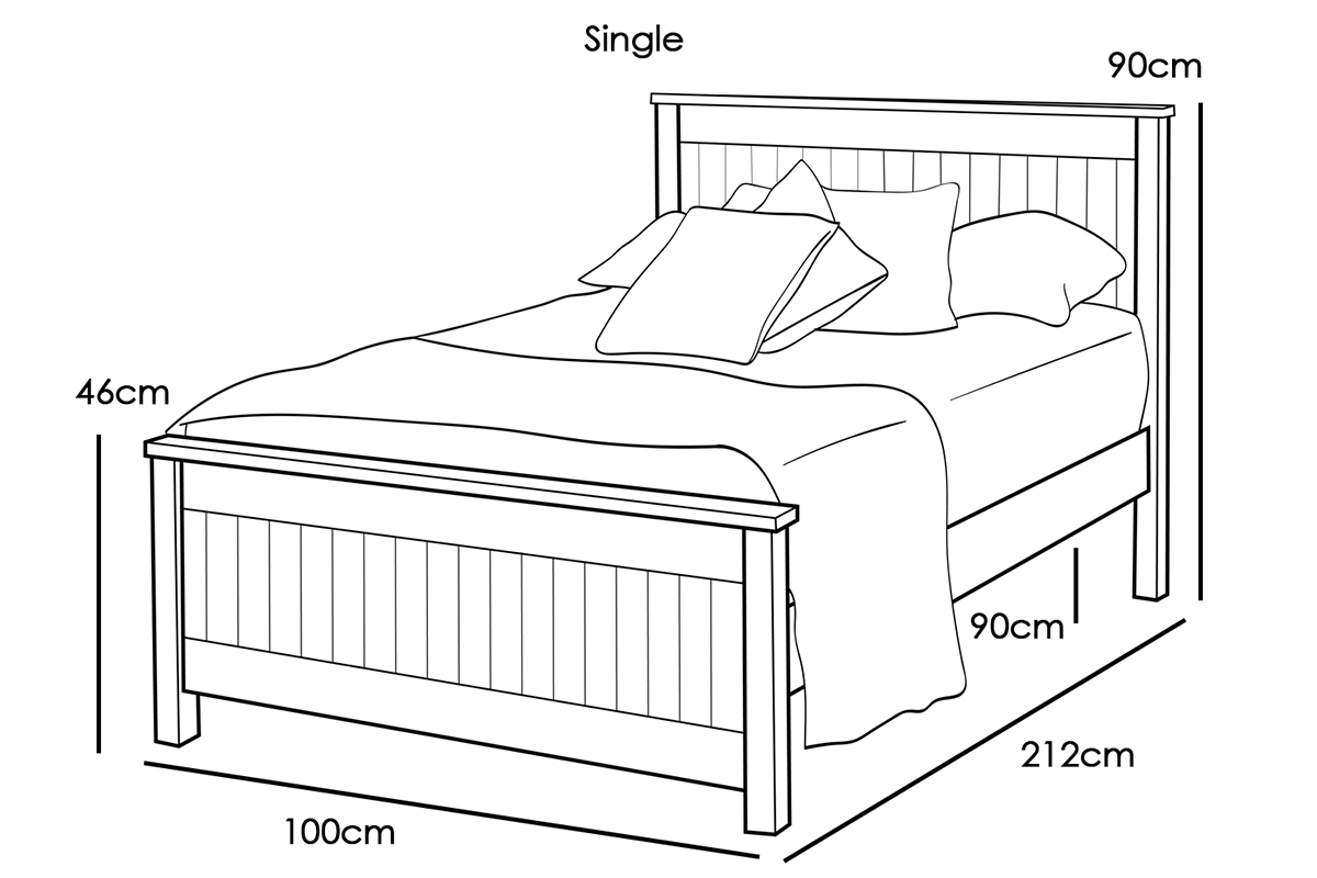 Rostherne Farmhouse White Wooden Bed