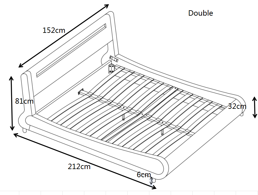 Seville Black LED Bed