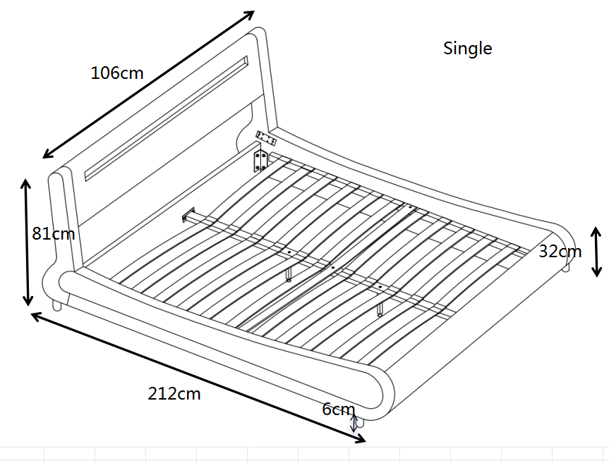 Seville Black LED Bed