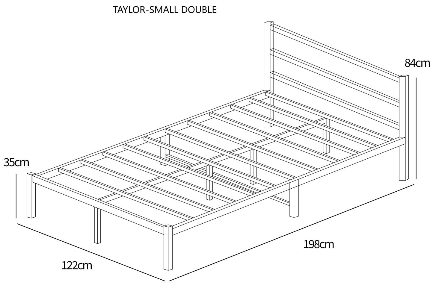 Taylor Minimalist Black Metal Bed Frame