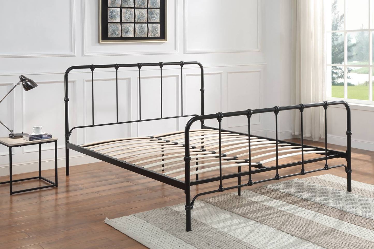 Tunstall Victorian Black Metal Bed