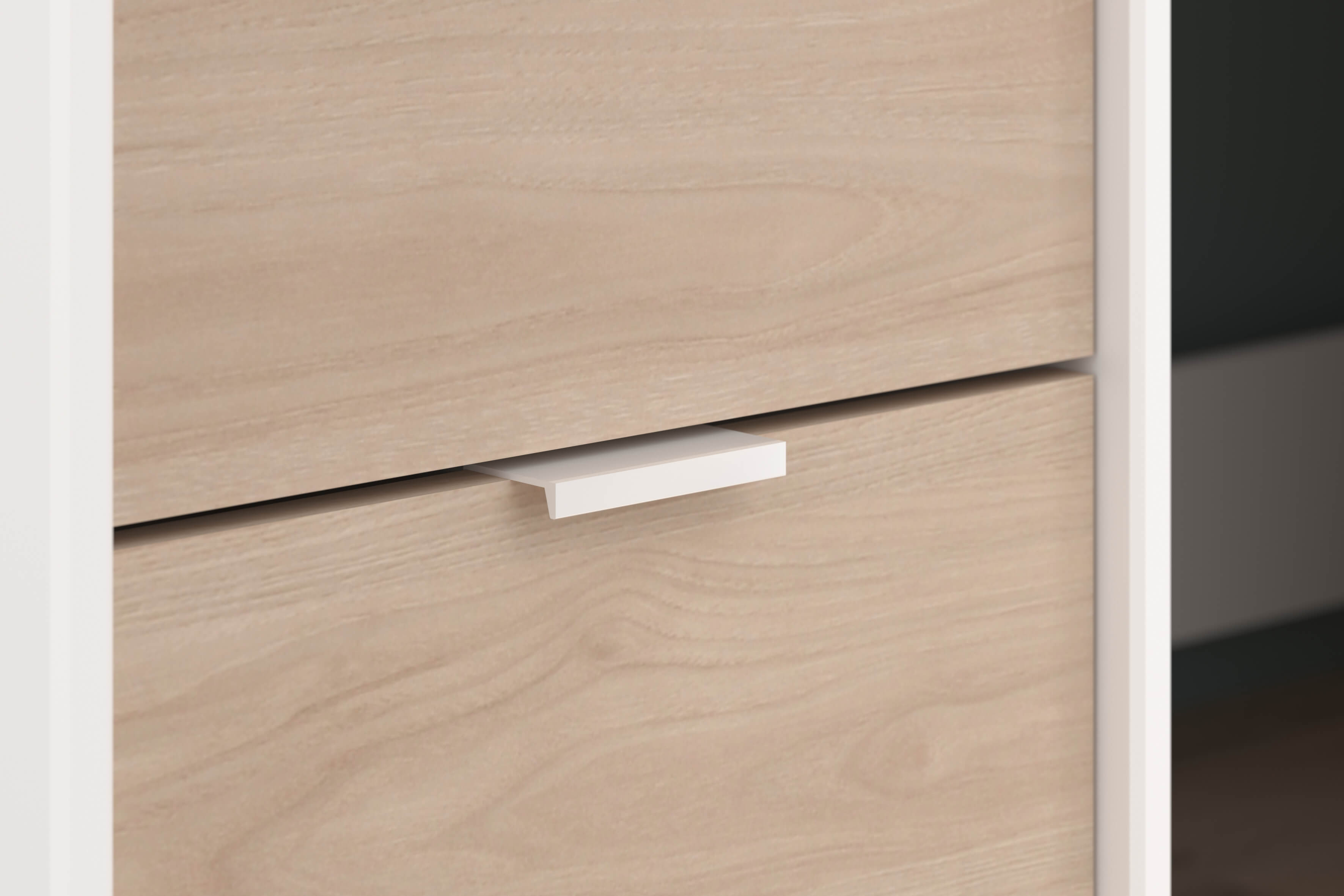 Tom Junior High Sleeper Bed, White & Natural