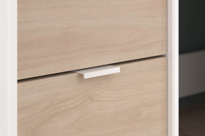 Tom Junior High Sleeper Bed, White & Natural