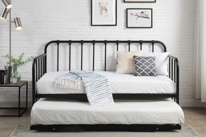 York Industrial Black Metal Day Bed