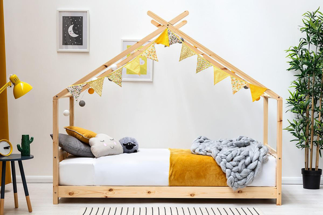 Kids Canopy Pine House Bed