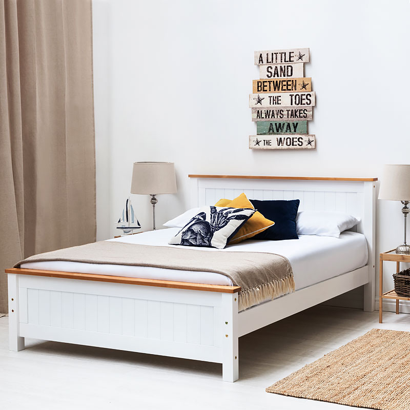 Rostherne Farmhouse White Wooden Bed