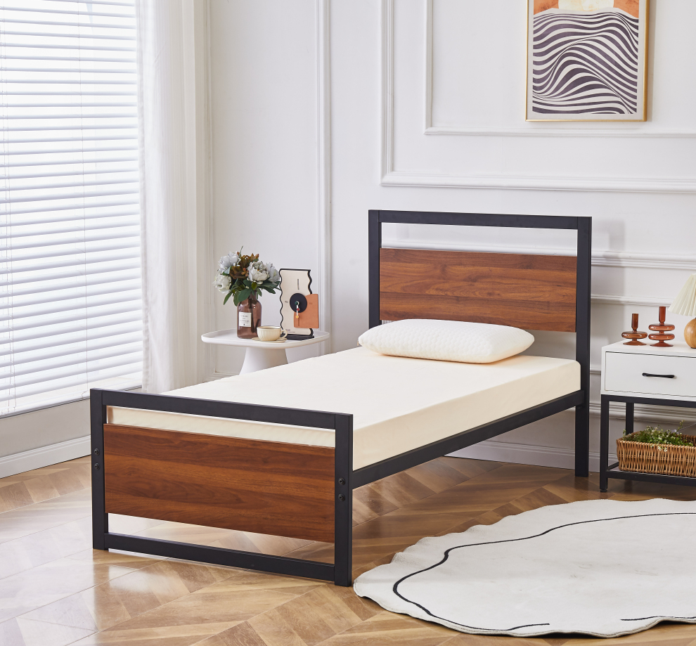 Cresswell Metal and Wooden Bed Single, Small Double, Double & King