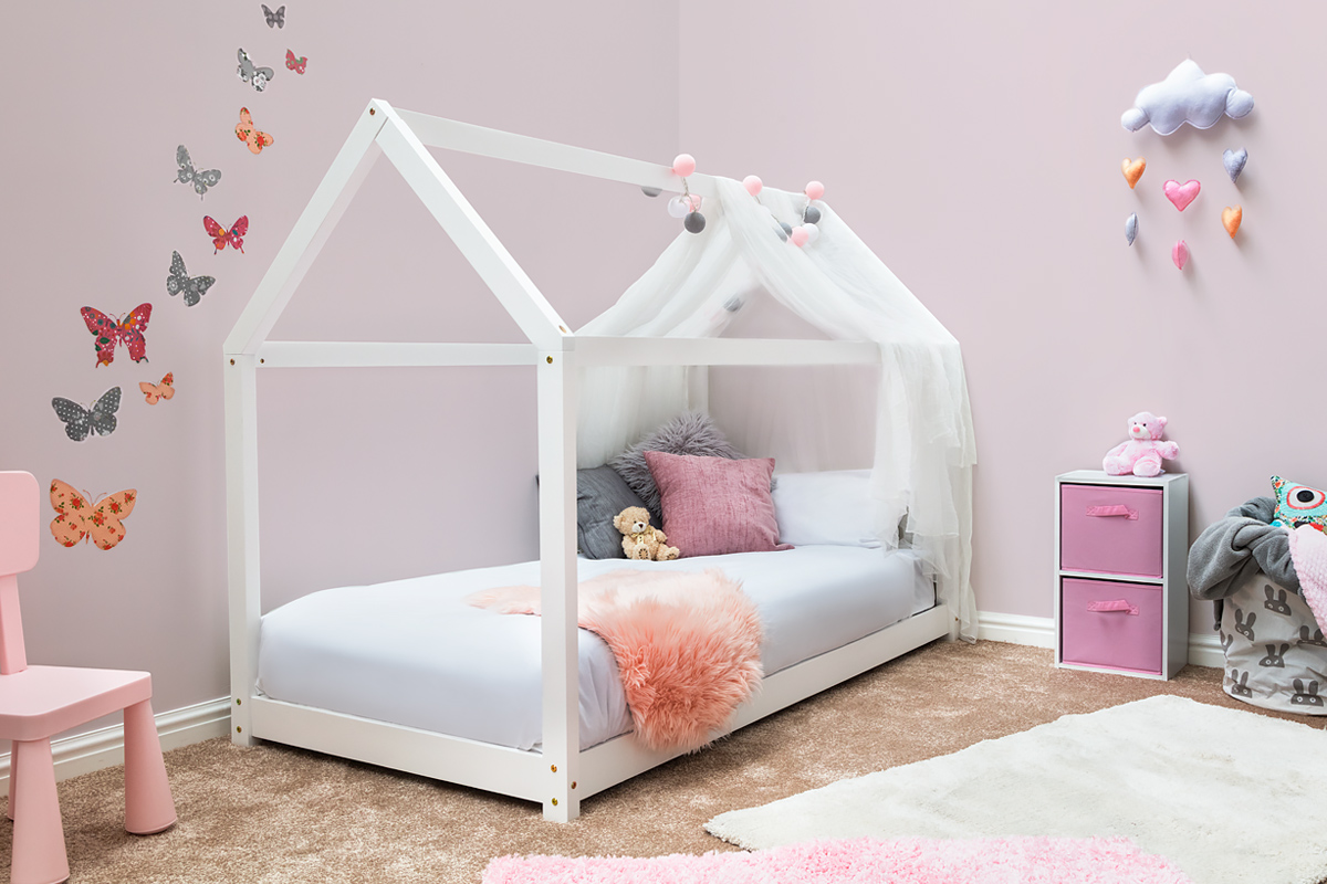 Kids Treehouse White Wooden Bed