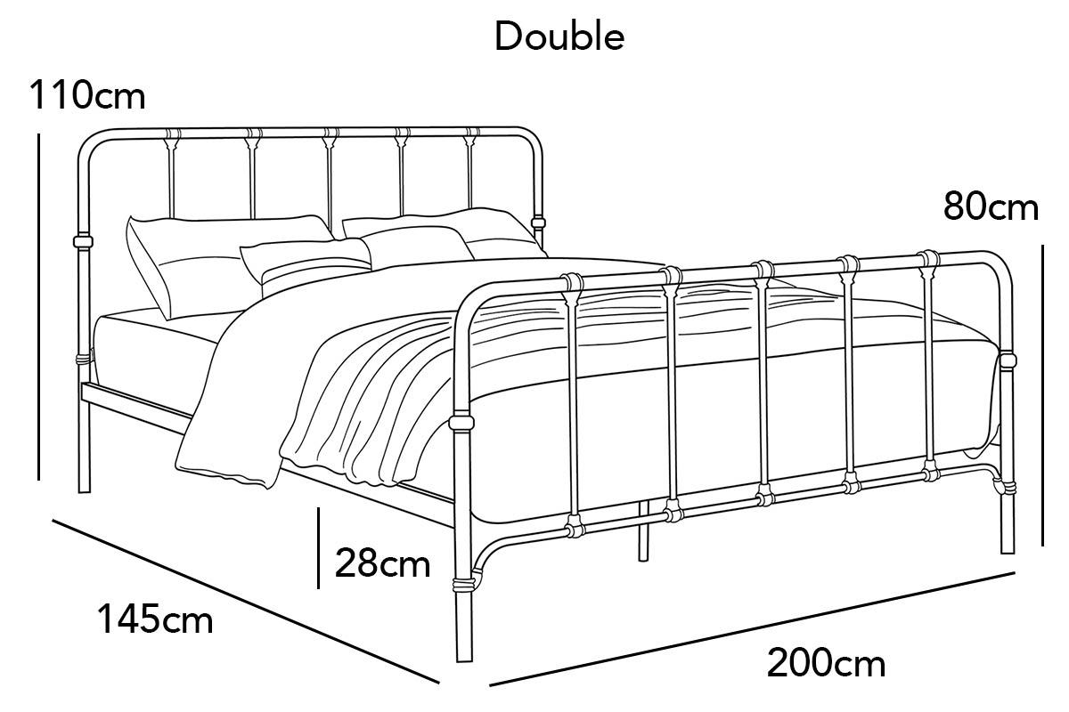 Tunstall Victorian Black Metal Bed