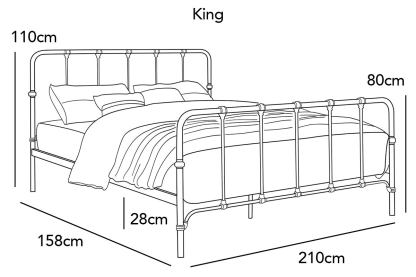 Tunstall Victorian Black Metal Bed