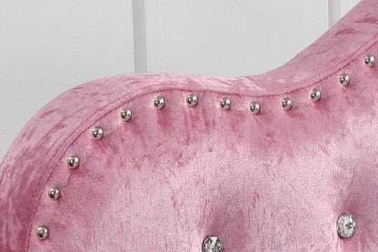 Windsor Princess Pink Crushed Velvet Bed With Storage