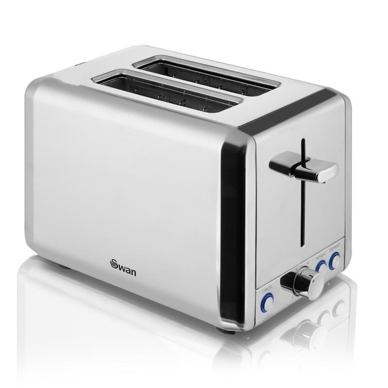 Swan 2 Slice Polished Stainless Steel Toaster