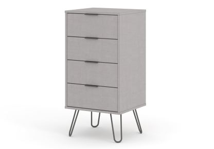 Augusta Grey 4 Drawer Narrow Chest Of Drawers