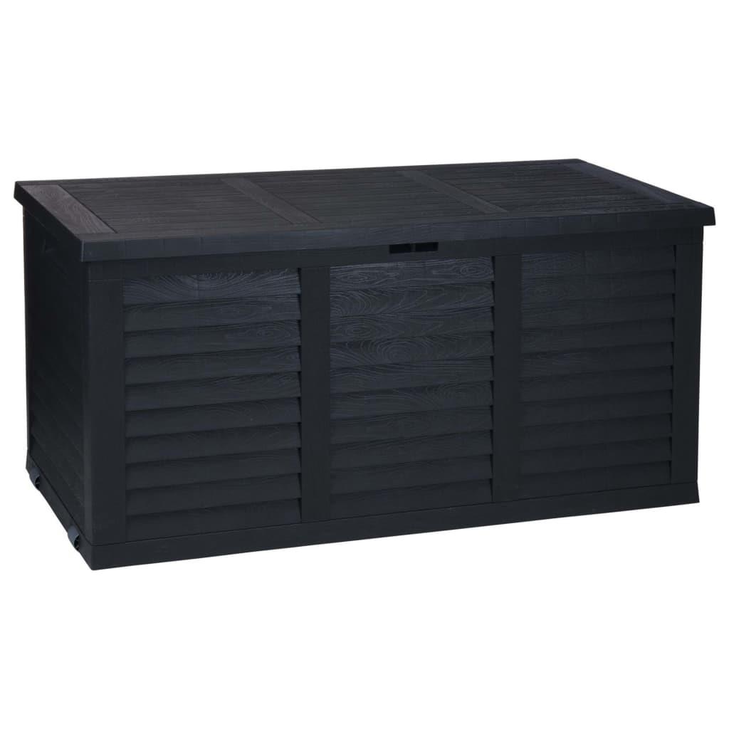 Garden Storage Box With Wheels 119cm x 52cm x 58cm | 300 Litre - Dark Grey