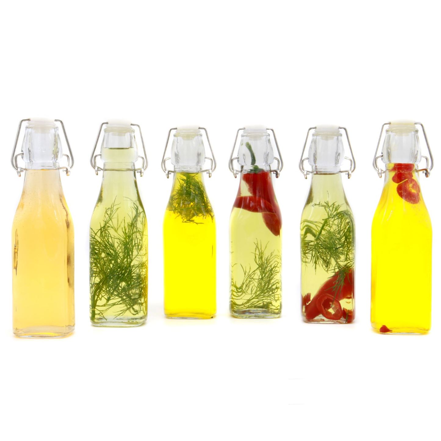 Clip Top Preserve Airtight Glass Kitchen Bottles 250ml - Set of 6 | M&W