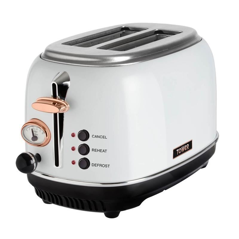 Tower Rose Gold Bottega 2 Slice Stainless Steel Toaster