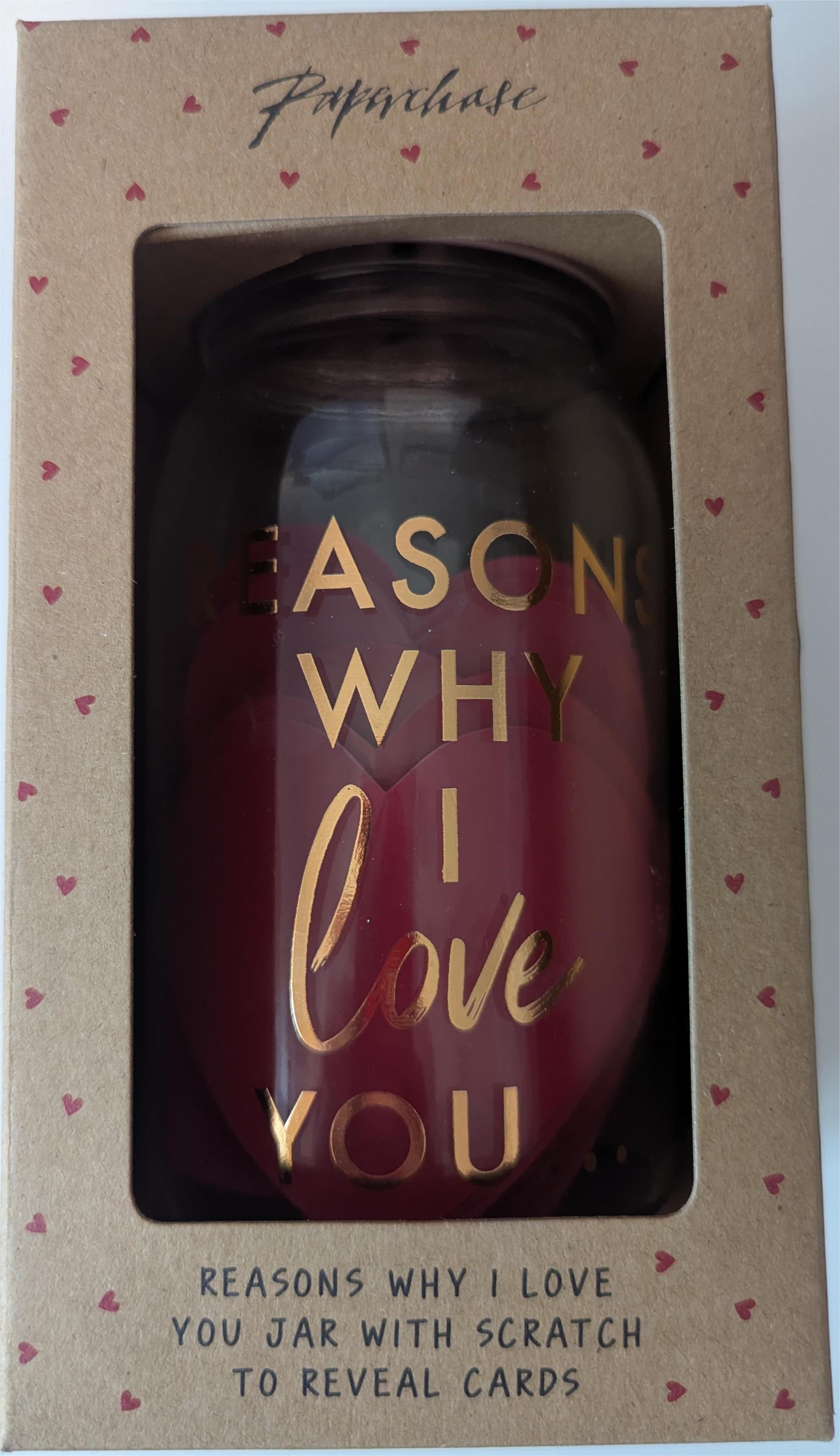 Reasons Why I Love You Jar - With Scratch to reveal cards