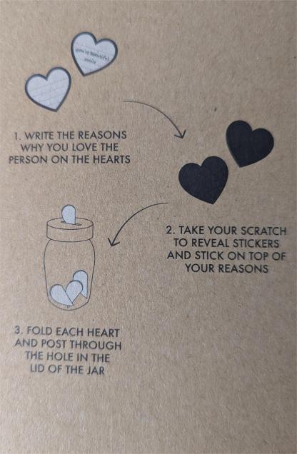 Reasons Why I Love You Jar - With Scratch to reveal cards