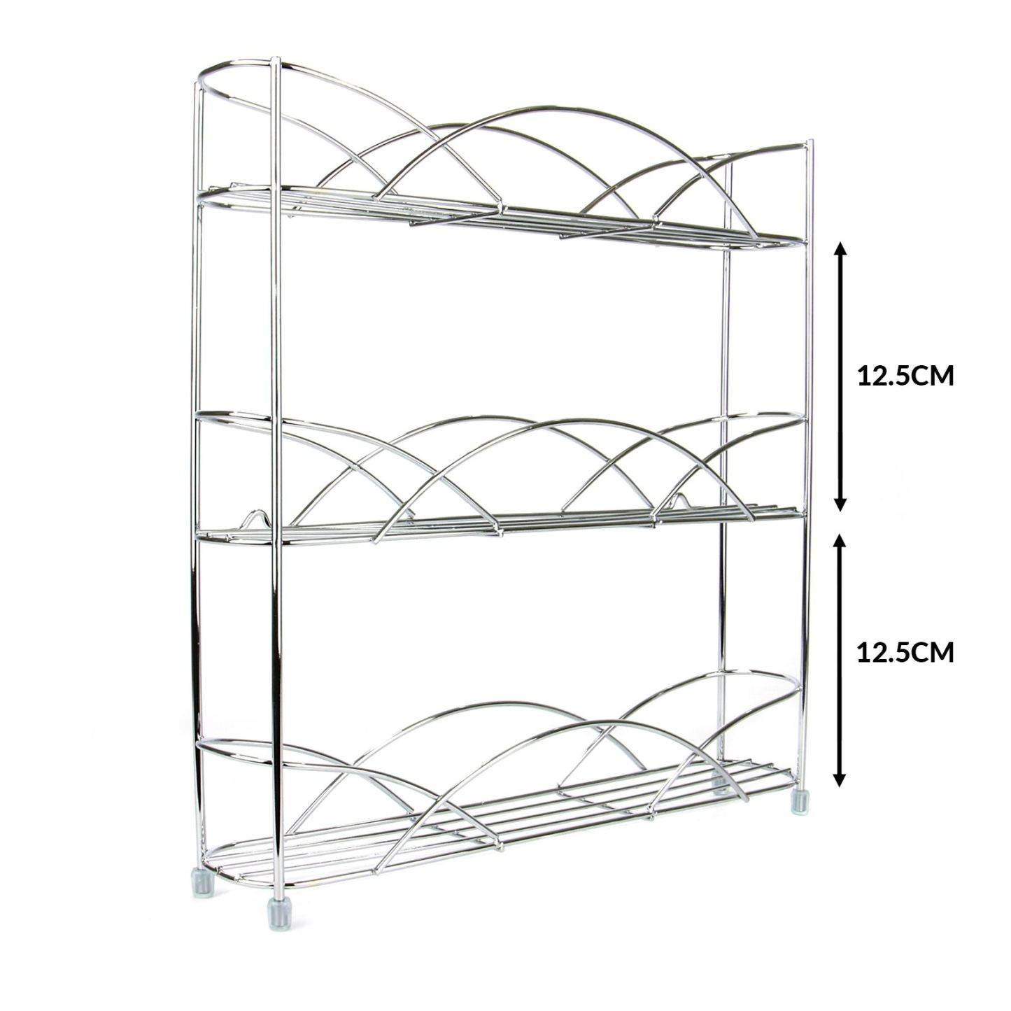 3 Tier Herb & Spice Rack Chrome | M&W