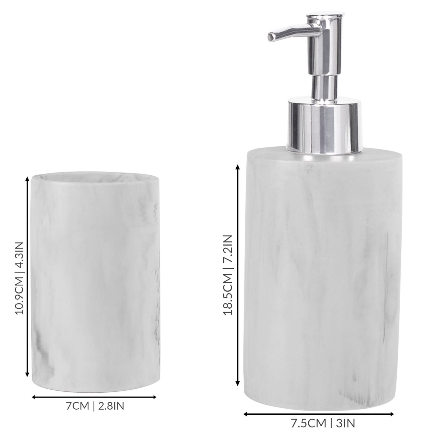 Resin Bathroom Set - 4 Piece | M&W