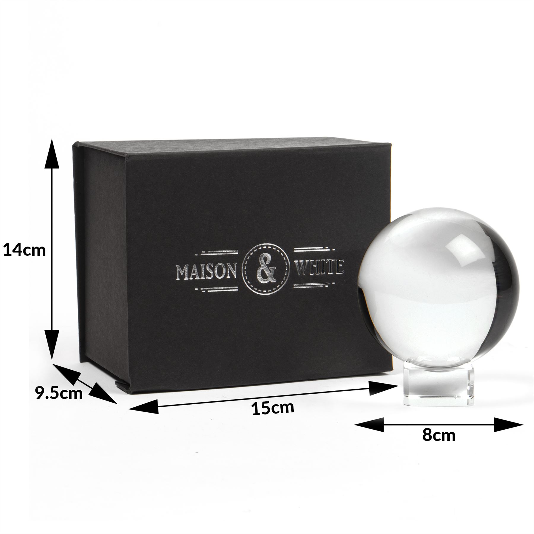 K9 Clear Crystal Ball For Photography 80mm | M&W