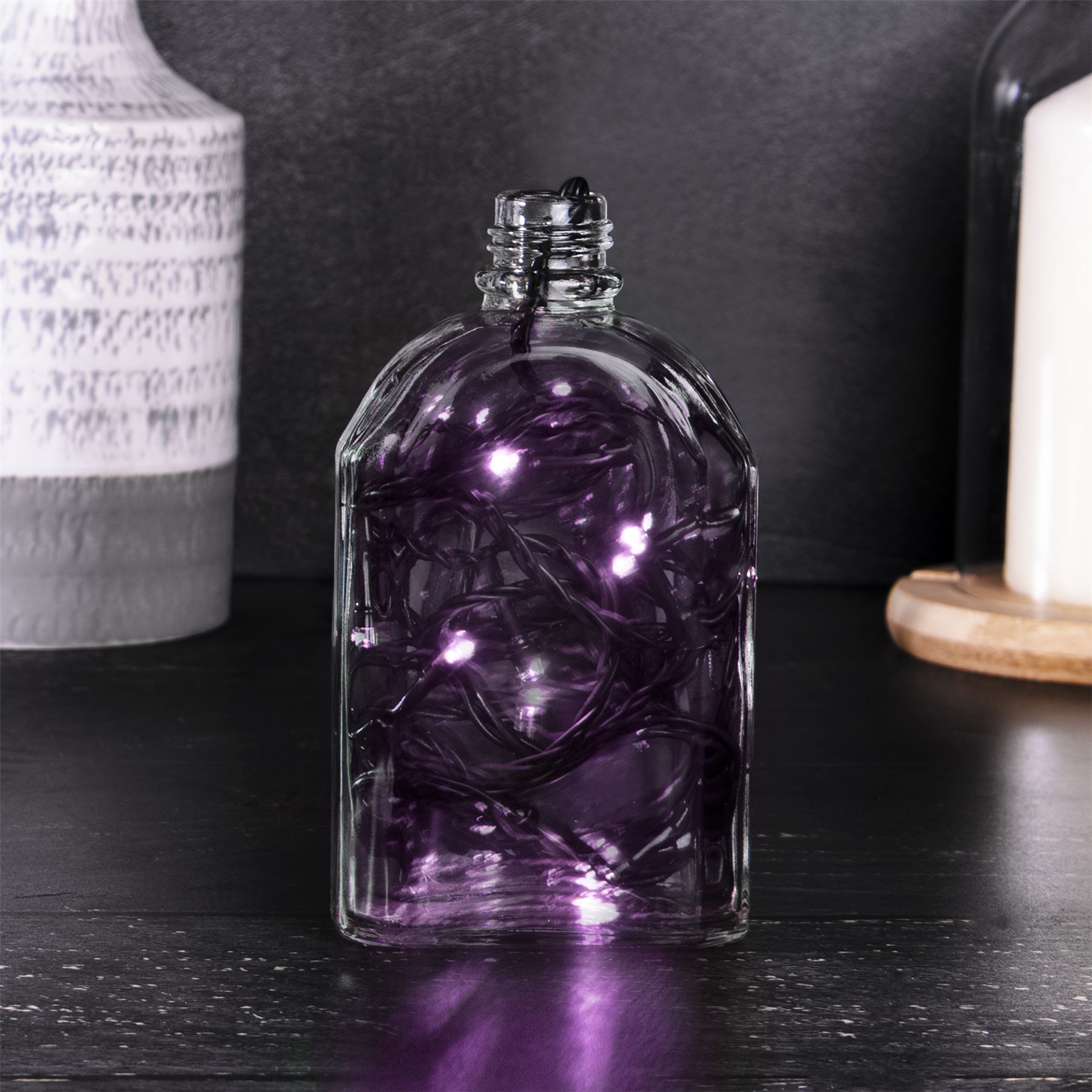 Glass Flask Bottles with Lids 350ml - Set of 10 | Pukkr