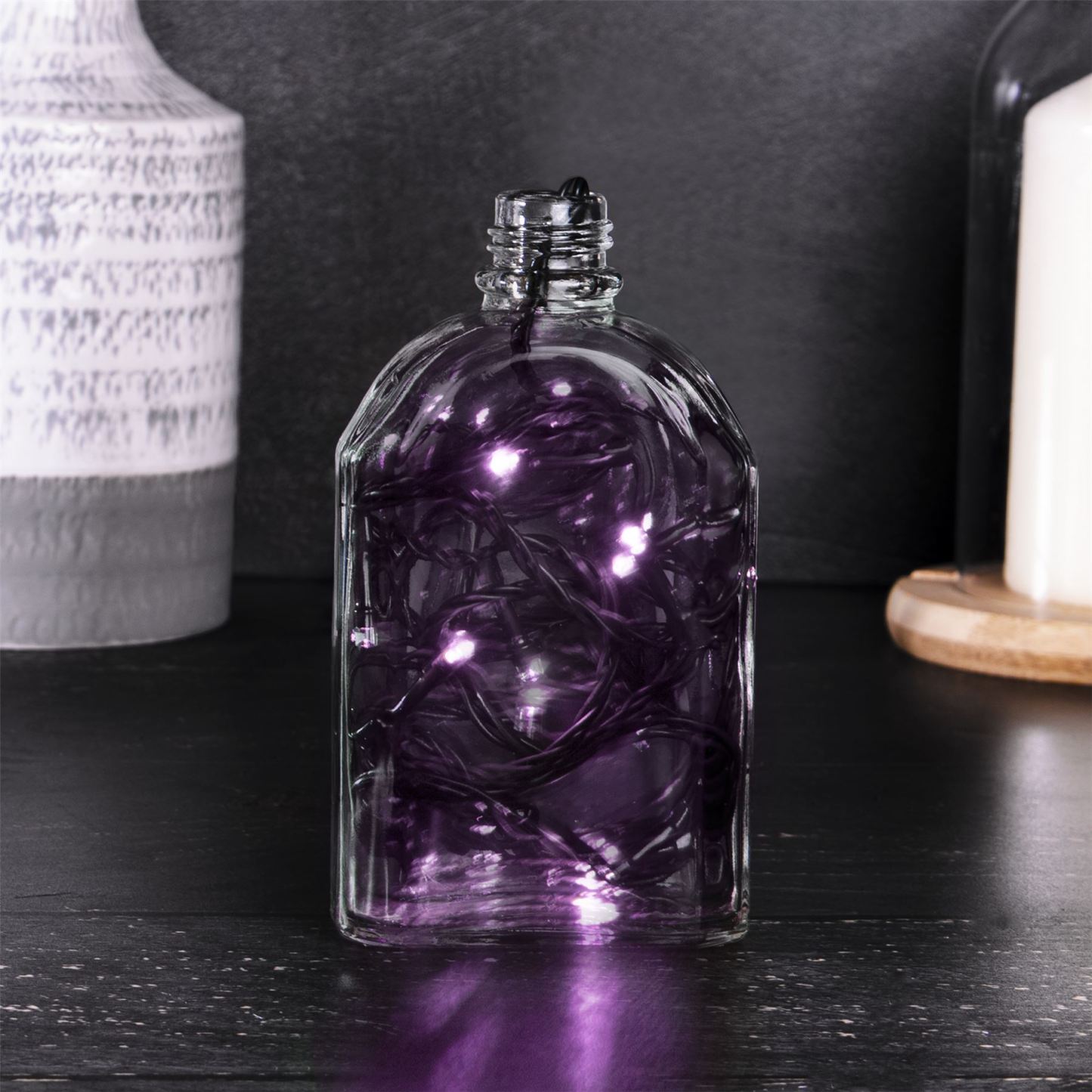 Glass Flask Bottles with Lids 350ml - Set of 10 | Pukkr