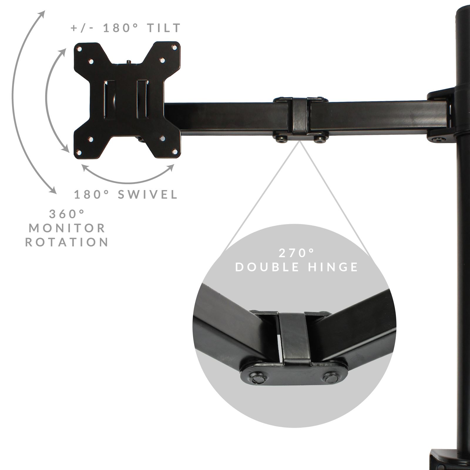 Dual Arm Monitor Stand | M&W